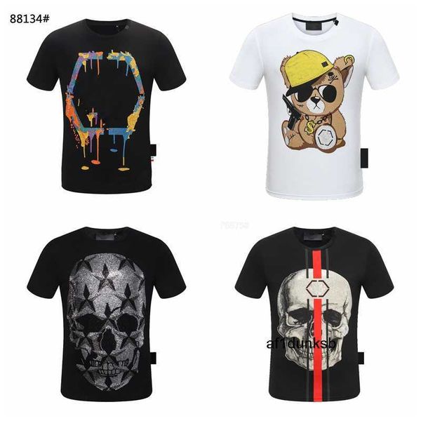 philipps mens tshirts men designer bear skull diamond t shirt dollar brown bear brand tee oneck plein skulls tshirt tees pb #125, White;black
philipps mens tshirts men designer bear skull diamond t shirt dollar brown bear brand tee oneck plein skulls tshirt tees pb #125, White;black