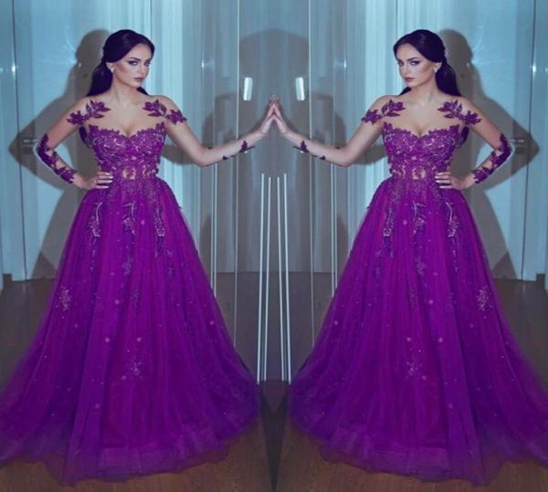 charming purple prom dresses illusion long sleeves lace beading formal evening gowns a line jewel neck chiffon skirt4556405, Black
charming purple prom dresses illusion long sleeves lace beading formal evening gowns a line jewel neck chiffon skirt4556405, Black