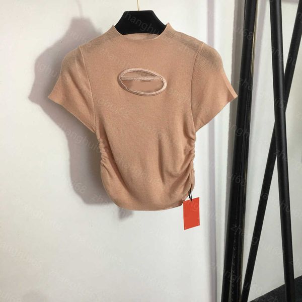23ss womens knits womens designer clothing chest logo hollow breast short sleeve sweater womens clothes, White
23ss womens knits womens designer clothing chest logo hollow breast short sleeve sweater womens clothes, White