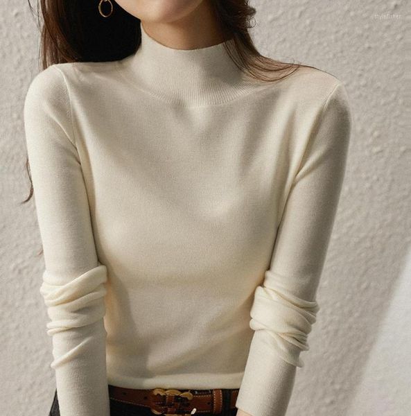 women's sweaters basic mock neck slim pullover women autumn winter casualong sleeve sweater for female warm woojumpers pulls4154342, White;black
women's sweaters basic mock neck slim pullover women autumn winter casualong sleeve sweater for female warm woojumpers pulls4154342, White;black