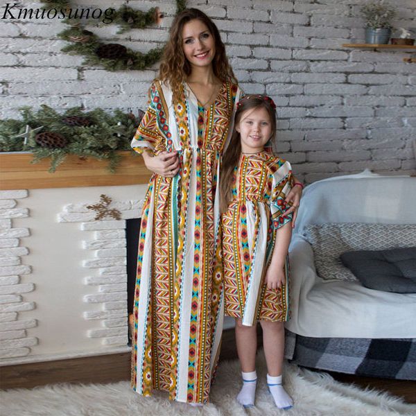 family matching outfits autumn mommy and me clothes mom daughter dress half sleeve v neck vintage print long c0524 230724, Blue
family matching outfits autumn mommy and me clothes mom daughter dress half sleeve v neck vintage print long c0524 230724, Blue