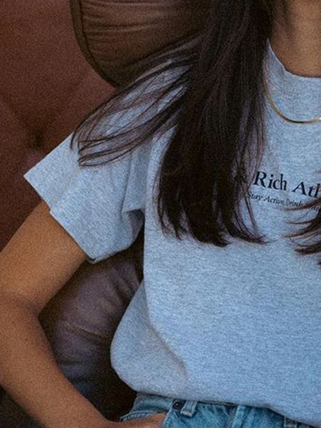 women's tshirt letter print tshirts classic summer 2023 round neck short sleeve casual sport tees clothing american vintage tshirt wome, White
women's tshirt letter print tshirts classic summer 2023 round neck short sleeve casual sport tees clothing american vintage tshirt wome, White
