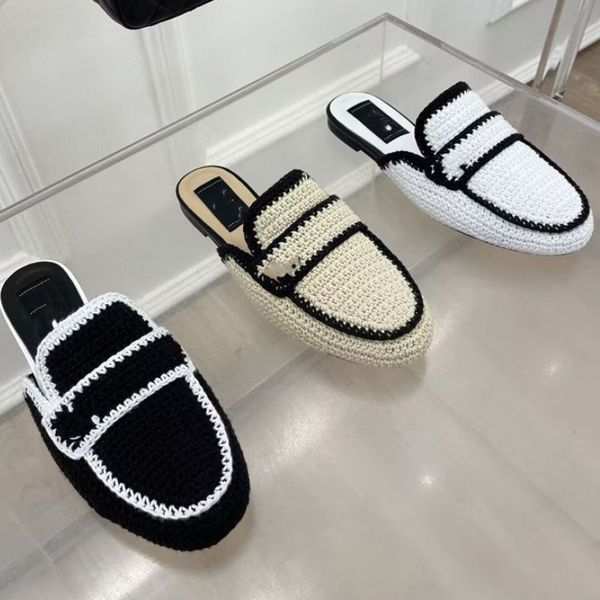 qilaity beige tan mules women slippers interlocking c shoes crochet knit flats slip on logo sandals closed toe brands mules flip flops flats, Black
qilaity beige tan mules women slippers interlocking c shoes crochet knit flats slip on logo sandals closed toe brands mules flip flops flats, Black