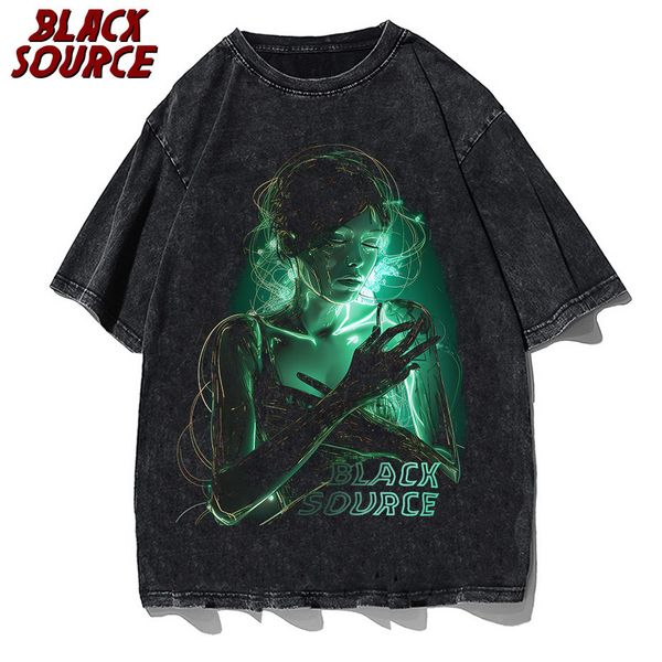 men's tshirts hip hop tshirt with glowing girl print casual tshirt tee 230724, White;black
men's tshirts hip hop tshirt with glowing girl print casual tshirt tee 230724, White;black