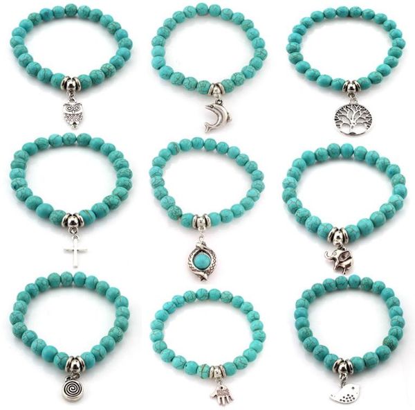green white natural turquoises stone bracelet charms 8mm men strand beads yoga bracelets women9037244, Black
green white natural turquoises stone bracelet charms 8mm men strand beads yoga bracelets women9037244, Black