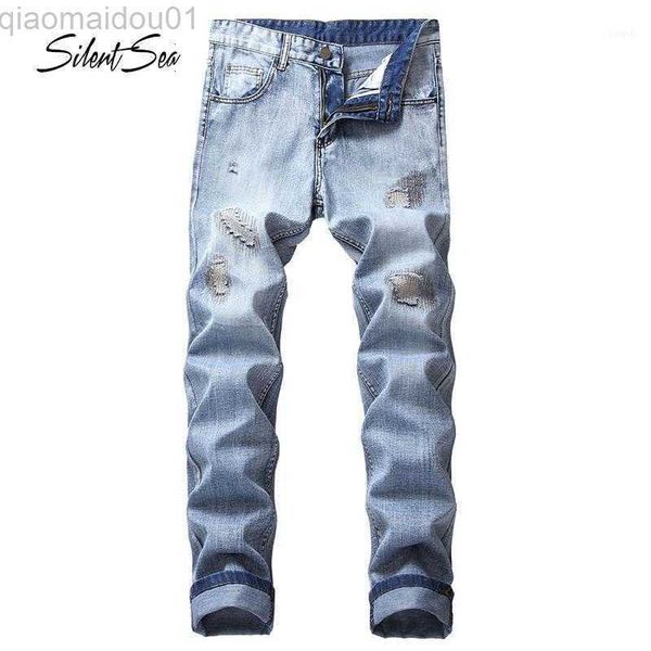 men's jeans men's jeans silentsea fashion men straight pants all season casual loose brand male repaired dent jeans1 l230725, Blue
men's jeans men's jeans silentsea fashion men straight pants all season casual loose brand male repaired dent jeans1 l230725, Blue