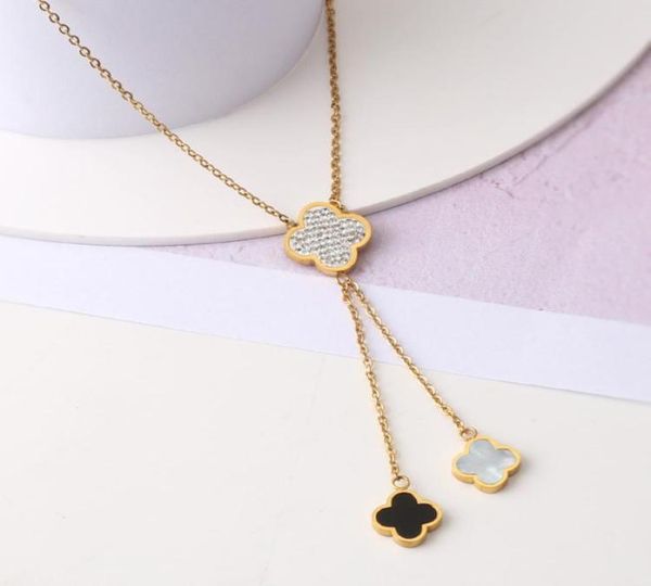 ladies clover shell pendant necklace 18k gold stainless steel jewelry for women1102493, Silver
ladies clover shell pendant necklace 18k gold stainless steel jewelry for women1102493, Silver