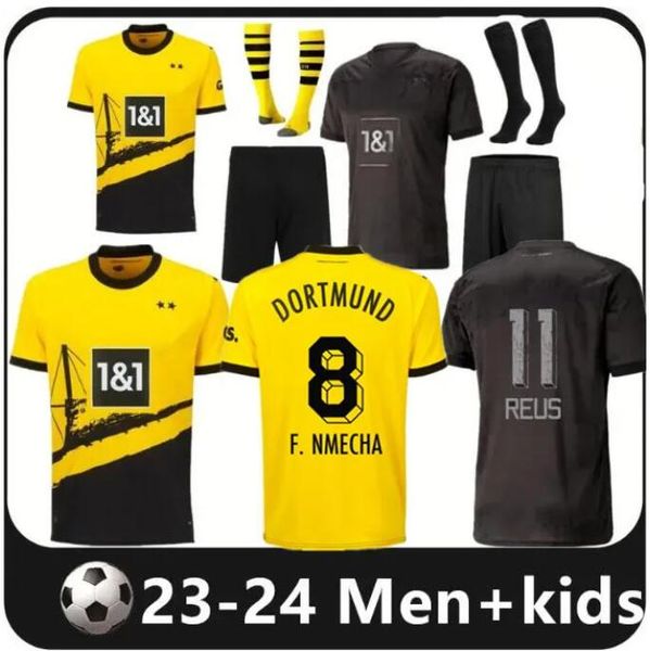 23 24 110th soccer jerseys dortmund borussia f.nmecha kamara 2023 2024 black football shirt reus bellingham hummels reyna haller men kids ki, Black;yellow
23 24 110th soccer jerseys dortmund borussia f.nmecha kamara 2023 2024 black football shirt reus bellingham hummels reyna haller men kids ki, Black;yellow