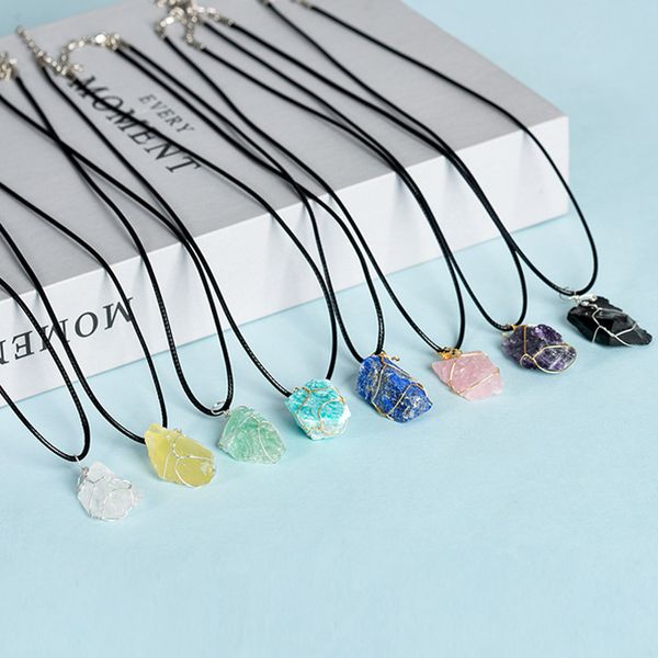natural stone crystal rough gemstone pendant necklace 7 chakra yoga healing stone z amethyst necklaces, Silver
natural stone crystal rough gemstone pendant necklace 7 chakra yoga healing stone z amethyst necklaces, Silver