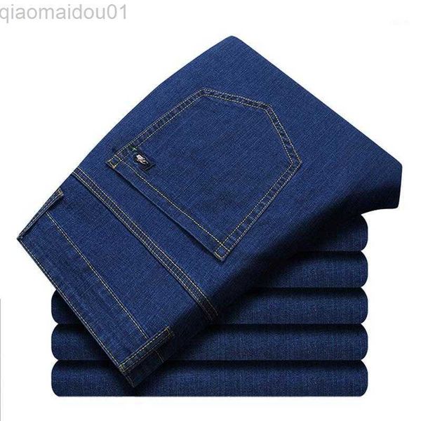 men's jeans men's jeans spring and summer stretch thin simple casual straight-leg pants/classic dark blue large size brand l230725
men's jeans men's jeans spring and summer stretch thin simple casual straight-leg pants/classic dark blue large size brand l230725