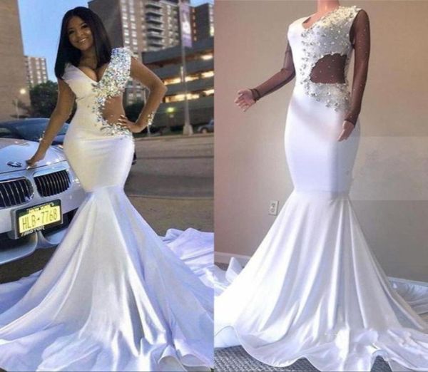 2019 white prom dresses black girls vintage mermaid evening gowns beads crystals ruched long cutaway sides vestidos6289346
2019 white prom dresses black girls vintage mermaid evening gowns beads crystals ruched long cutaway sides vestidos6289346