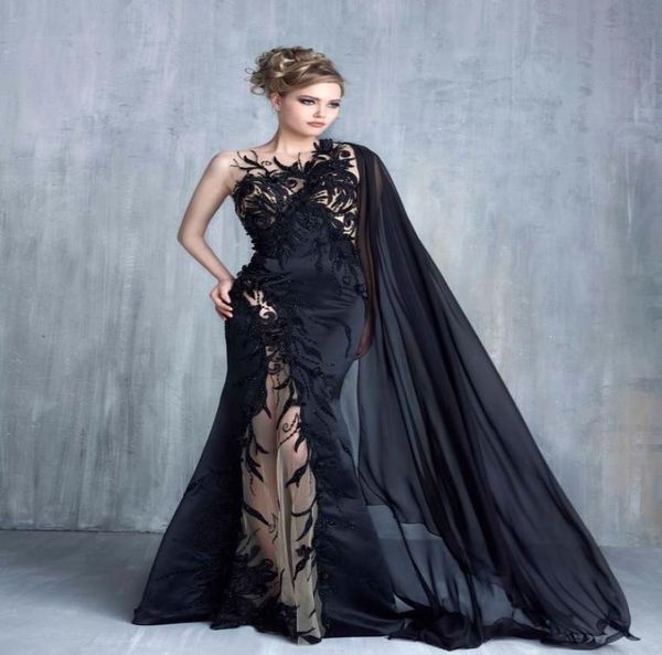 unique black see through mermaid formal evening dresses with chiffon cape jewel neck beads appliques pageant gown long red carpet 6203024, Black;red
unique black see through mermaid formal evening dresses with chiffon cape jewel neck beads appliques pageant gown long red carpet 6203024, Black;red