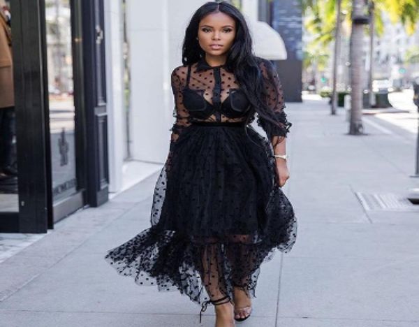 women long sleeve polka dot mesh see through long sleeve dress ladies gstring evening midi dress party1838435, Black;gray
women long sleeve polka dot mesh see through long sleeve dress ladies gstring evening midi dress party1838435, Black;gray