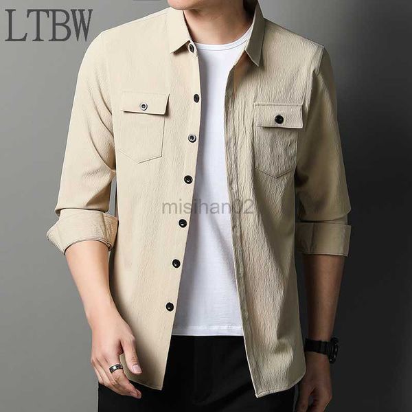 men's casual shirts thin formal soft cozy pockets work shirt business long sleeve shirts men slim fit non-iron work shirt man hkd230725, White;black
men's casual shirts thin formal soft cozy pockets work shirt business long sleeve shirts men slim fit non-iron work shirt man hkd230725, White;black