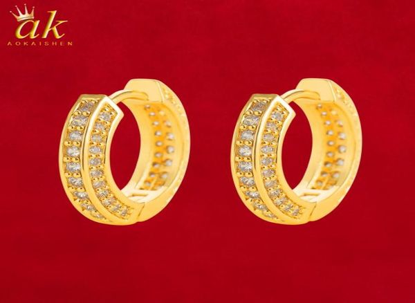 aokaishen iced single hoop earring for women gold color bling cubic zircon charms hip hop jewelry1295531, Golden;silver
aokaishen iced single hoop earring for women gold color bling cubic zircon charms hip hop jewelry1295531, Golden;silver