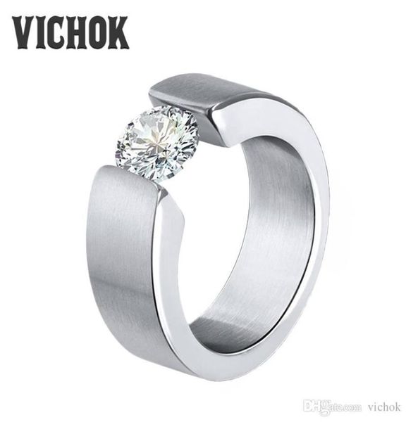 simple shiny bling zircon ring 316l stainless steel ring for women men bague jewelry engagement fashion jewelry solitaire ring vic7110648, Golden;silver
simple shiny bling zircon ring 316l stainless steel ring for women men bague jewelry engagement fashion jewelry solitaire ring vic7110648, Golden;silver