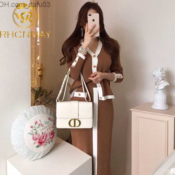 two piece dress two piece dress autumn winter korean color black knitted suit womens vnecked cardigan sweater high waist midi skirt set 2212, White
two piece dress two piece dress autumn winter korean color black knitted suit womens vnecked cardigan sweater high waist midi skirt set 2212, White