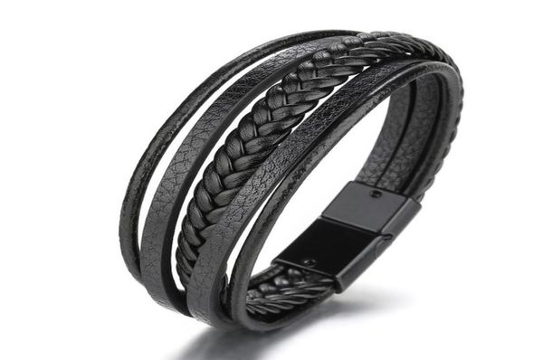 handwoven multilayer men039s leathers bracelets ethnic style retro alloy magnetic buckle leather bracelet9745382, Golden;silver
handwoven multilayer men039s leathers bracelets ethnic style retro alloy magnetic buckle leather bracelet9745382, Golden;silver