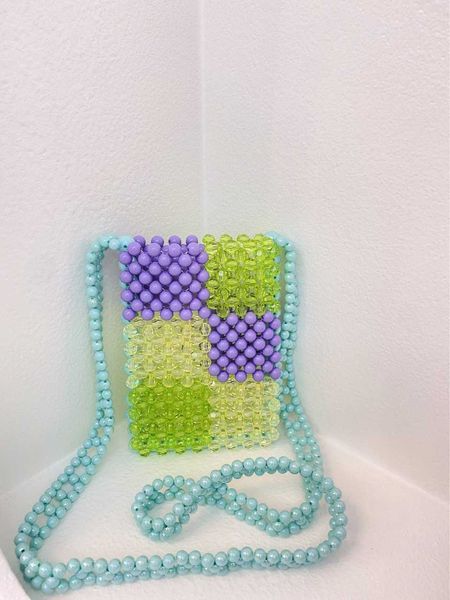 new refreshing and refreshing color matching beaded bag, mobile phone bag, vacation style, casual, pure handmade crossbody bag for women 230
new refreshing and refreshing color matching beaded bag, mobile phone bag, vacation style, casual, pure handmade crossbody bag for women 230