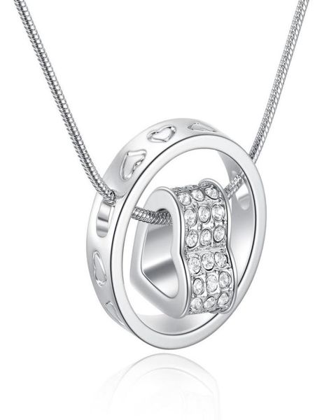 new austrian crystal diamond heart pendant necklace rhinestone heart and ring charm chain for women fashion jewelry in bulk3003234, Silver
new austrian crystal diamond heart pendant necklace rhinestone heart and ring charm chain for women fashion jewelry in bulk3003234, Silver