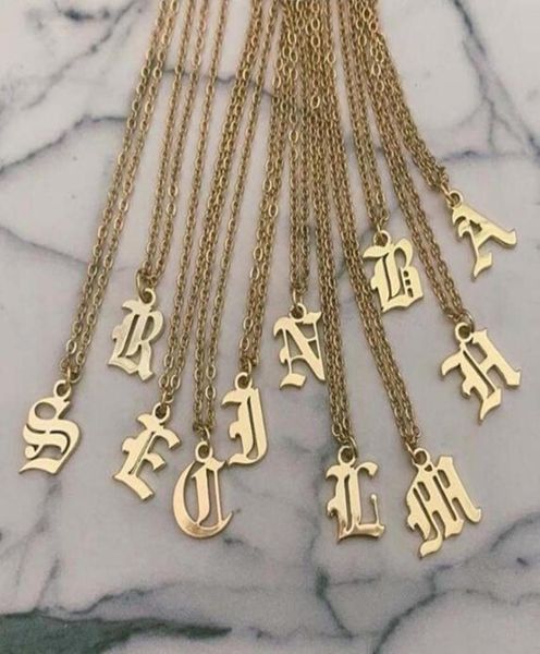 26 initial letter necklaces for women letter necklace gold chain stainless steel pendant necklaces old english font chains jewelry8119699, Silver
26 initial letter necklaces for women letter necklace gold chain stainless steel pendant necklaces old english font chains jewelry8119699, Silver