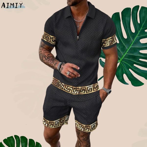 mens tracksuits men summer polo shirt set 2 pieces hawaii tracksuit casual busihhtness suit fashion trun down collar zipper clothing vintage, Gray
mens tracksuits men summer polo shirt set 2 pieces hawaii tracksuit casual busihhtness suit fashion trun down collar zipper clothing vintage, Gray