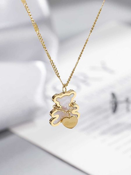 women's accessories 1pc fashion stainless steel heart bear pendant necklace for women for daily decoration, Silver
women's accessories 1pc fashion stainless steel heart bear pendant necklace for women for daily decoration, Silver