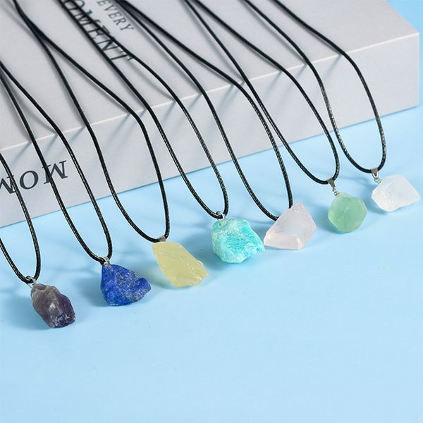natural stone crystal amethyst irregular rough stone pendant necklace z lapis rose quartz pendants necklace, Silver
natural stone crystal amethyst irregular rough stone pendant necklace z lapis rose quartz pendants necklace, Silver