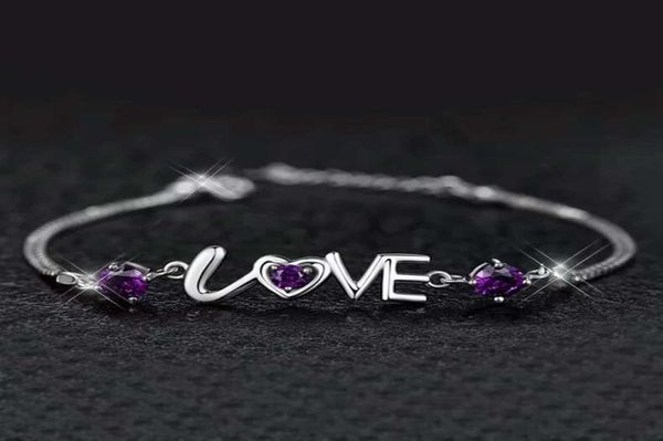 925 sterling silver jewelry crystal charms bracelet chain pulseras love letters vintage girl fashion new arrival4095377, Black
925 sterling silver jewelry crystal charms bracelet chain pulseras love letters vintage girl fashion new arrival4095377, Black