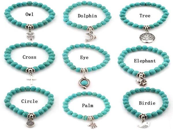 fashion turquoise beads bracelets tree owl dolphin cross palm charm bracelets for man women jewelry accessories4286560, Golden;silver
fashion turquoise beads bracelets tree owl dolphin cross palm charm bracelets for man women jewelry accessories4286560, Golden;silver