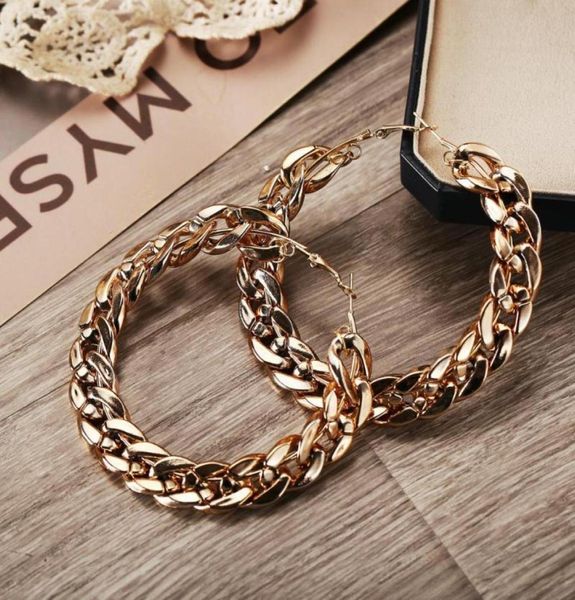 large circle link chain hoop earrings for women female punk big metal hollow gold color geometric earring fashion jewelry2719815, Golden;silver
large circle link chain hoop earrings for women female punk big metal hollow gold color geometric earring fashion jewelry2719815, Golden;silver