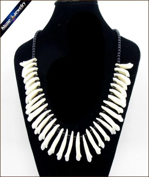 real wolf tooth fangs canine pendant chain black glass beaded strand choker chunky statement bib necklace amulet tribal jewelry 203510247, Silver
real wolf tooth fangs canine pendant chain black glass beaded strand choker chunky statement bib necklace amulet tribal jewelry 203510247, Silver