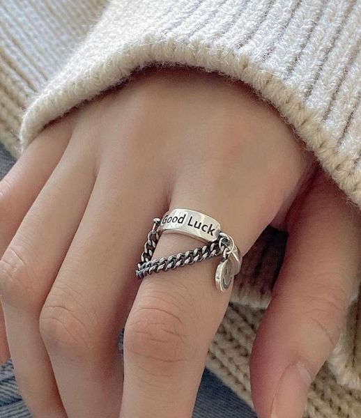 fashion good luck initial letter 925 sterling silver dainty ring for women retro vintage thai tassel chain gifts cluster rings3051317, Golden;silver
fashion good luck initial letter 925 sterling silver dainty ring for women retro vintage thai tassel chain gifts cluster rings3051317, Golden;silver