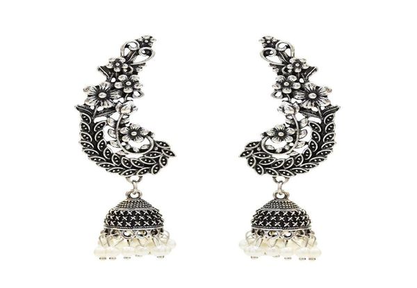 vintage style with carved flower drop dangle earrings zamak gypsy indian bells long tassel statement earrings for women boho jewel8814431, Silver
vintage style with carved flower drop dangle earrings zamak gypsy indian bells long tassel statement earrings for women boho jewel8814431, Silver