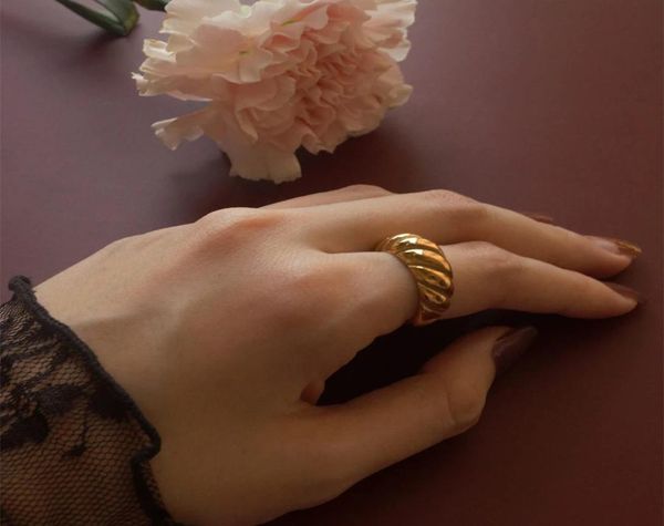 trendy gold color croissants metal chunky rings for women punk thick circle ed threads rings female finger jewelry gift4715372, Silver
trendy gold color croissants metal chunky rings for women punk thick circle ed threads rings female finger jewelry gift4715372, Silver