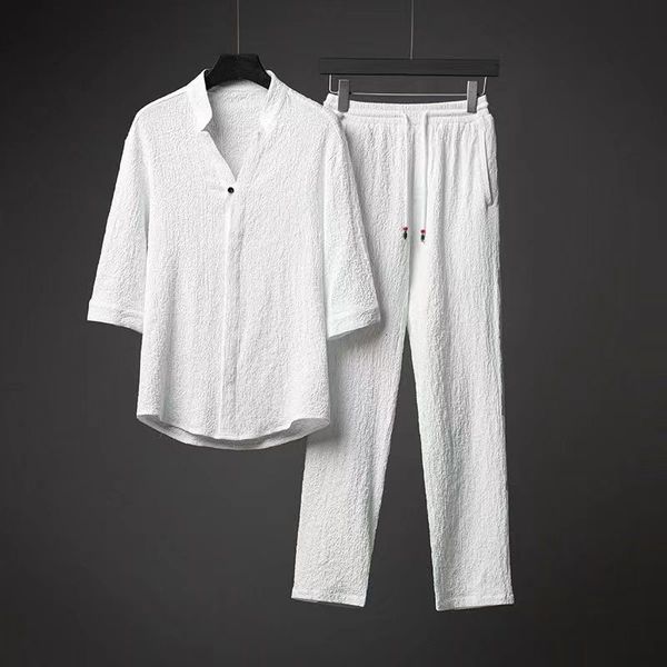 mens tracksuits size m5xl shirt trousers summer men fashion classic shirt mens business casual shirts a set of clothes 230724, Gray
mens tracksuits size m5xl shirt trousers summer men fashion classic shirt mens business casual shirts a set of clothes 230724, Gray