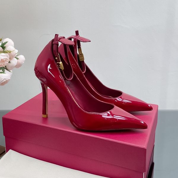 wine red patent leather high heels womens shoes stilettos luxury designer line with metal buckle leather high sense party shoes wedding shoe, Black
wine red patent leather high heels womens shoes stilettos luxury designer line with metal buckle leather high sense party shoes wedding shoe, Black