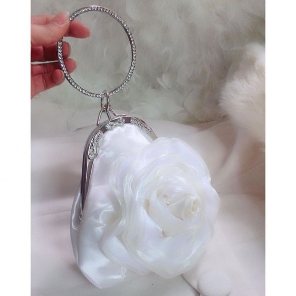 evening bags fengting white silk flower clutch purse for bridal small handbags elegant women bag wedding party wallets b579 230725 
evening bags fengting white silk flower clutch purse for bridal small handbags elegant women bag wedding party wallets b579 230725