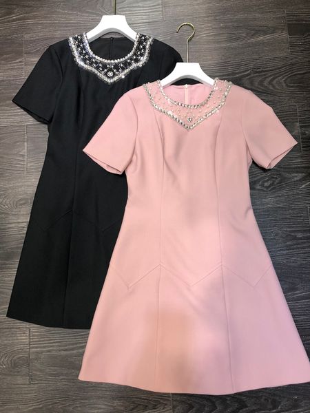 designer dress french women designer clothing with diamond embellished round neck and waistband a-shaped temperament dress, Black;gray
designer dress french women designer clothing with diamond embellished round neck and waistband a-shaped temperament dress, Black;gray