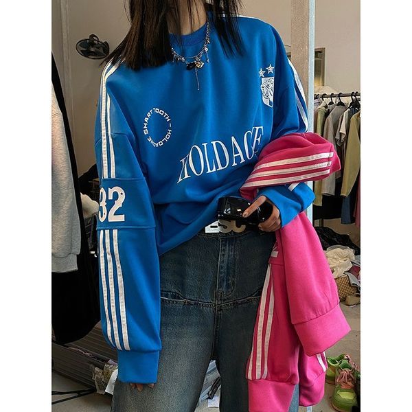 womens hoodies sweatshirts american printed sweatshirt women spring white striped retro trend round neck couple allmatch pullover 230724, Black
womens hoodies sweatshirts american printed sweatshirt women spring white striped retro trend round neck couple allmatch pullover 230724, Black