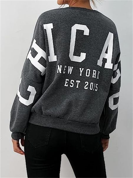 women's hoodies & sweatshirts european and american women's casual fashion printed padded versatile long sleeve sweatshirt, Black 
women's hoodies & sweatshirts european and american women's casual fashion printed padded versatile long sleeve sweatshirt, Black