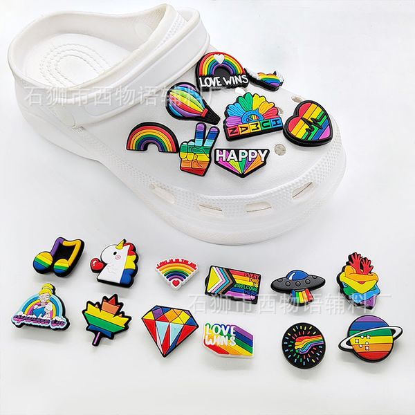 anime charms lgbt rainbow love flag wholesale childhood memories funny gift cartoon charms shoe accessories pvc decoration buckle soft rubbe, Blue
anime charms lgbt rainbow love flag wholesale childhood memories funny gift cartoon charms shoe accessories pvc decoration buckle soft rubbe, Blue