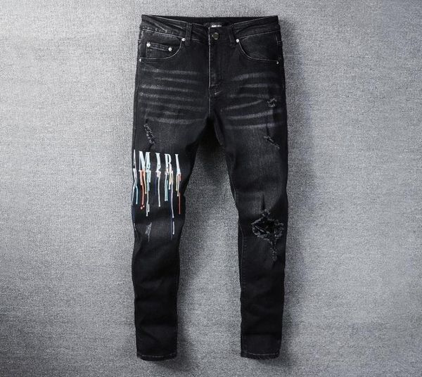 fashion brand mens jeans pencil pants amr black trousers streetwear zipper pocket striped patch hole jean for men stretch slim fee5351082, Blue
fashion brand mens jeans pencil pants amr black trousers streetwear zipper pocket striped patch hole jean for men stretch slim fee5351082, Blue