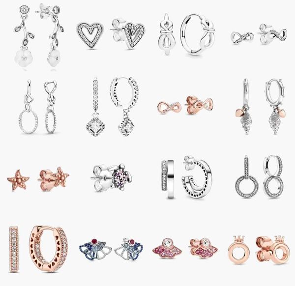 925 sterling silver stud brand new sparkling double hoop earrings high jewelry rose gold star love ear studs charm dust bag gifts fit charm3, Golden;silver
925 sterling silver stud brand new sparkling double hoop earrings high jewelry rose gold star love ear studs charm dust bag gifts fit charm3, Golden;silver