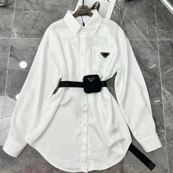 sashes blouse for womens designers triangle letter shirts quality chiffon women's blouses coat with waist bag sml, White
sashes blouse for womens designers triangle letter shirts quality chiffon women's blouses coat with waist bag sml, White