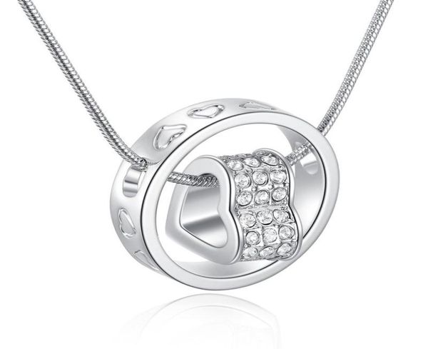 new austrian crystal diamond heart pendant necklace rhinestone heart and ring charm chain for women fashion jewelry in bulk7362767, Silver
new austrian crystal diamond heart pendant necklace rhinestone heart and ring charm chain for women fashion jewelry in bulk7362767, Silver