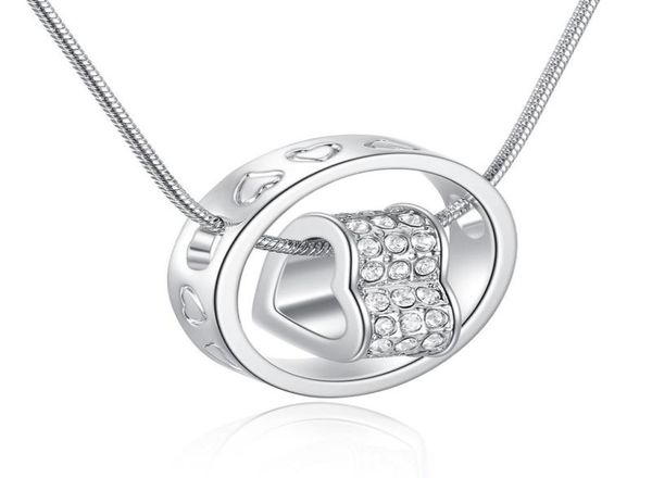 new austrian crystal diamond heart pendant necklace rhinestone heart and ring charm chain for women fashion jewelry in bulk3928083, Silver
new austrian crystal diamond heart pendant necklace rhinestone heart and ring charm chain for women fashion jewelry in bulk3928083, Silver