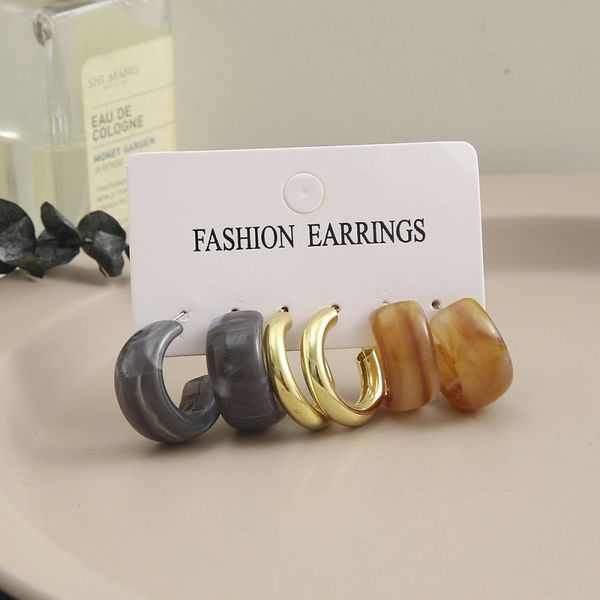 creative c-shaped letter alloy earrings 3 pair set new acetic acid plate earring set, Golden
creative c-shaped letter alloy earrings 3 pair set new acetic acid plate earring set, Golden