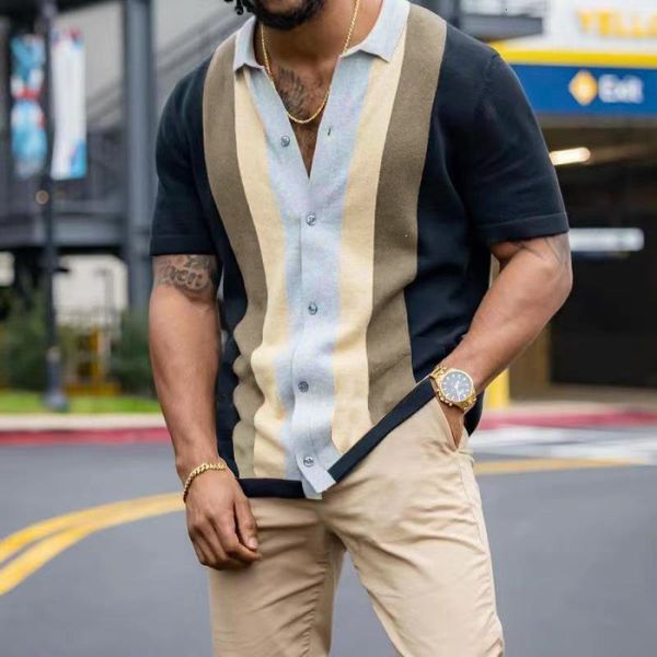 men's polos men's knit short sleeve polo shirt casual lapel button cardigan breathable summer t shirt fashion luxury clothing s-3x, White;black
men's polos men's knit short sleeve polo shirt casual lapel button cardigan breathable summer t shirt fashion luxury clothing s-3x, White;black
