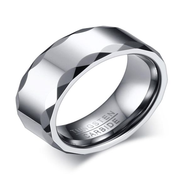 engraving 8mm high polished tungsten carbide ring mens wedding band with faceted edge4683830, Silver
engraving 8mm high polished tungsten carbide ring mens wedding band with faceted edge4683830, Silver